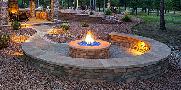 Wildcat Fire Glass in a fire pit with an H-burner