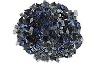 Fire Glass Black and Cobalt